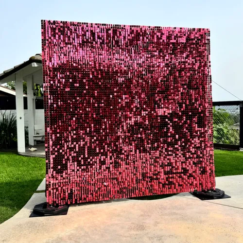 8x8 Pink Shimmer Wall