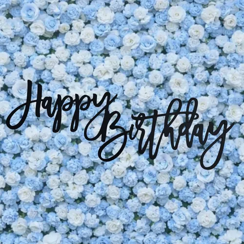 Happy Birthday Wood Sign - Black