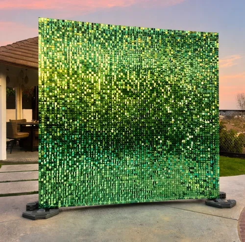 8x8 Mint Green Shimmer Wall