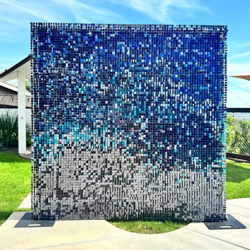 8x8 Sparkle Black Shimmer Wall