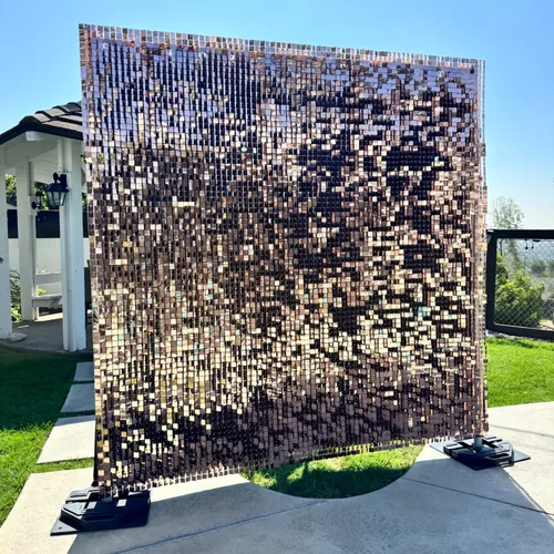 8x8 Rose Gold Shimmer Wall