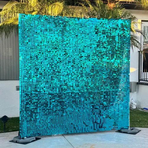 8x8 Turquoise Shimmer Wall