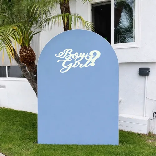 6ft x 4ft Foldable Dusty Blue Arch Backdrop