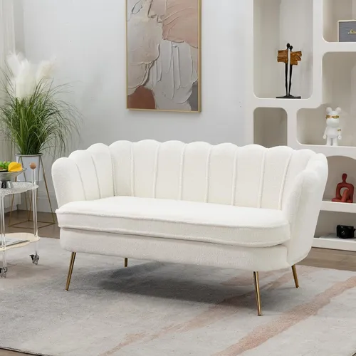 Ivory Two-Seater Loveseat