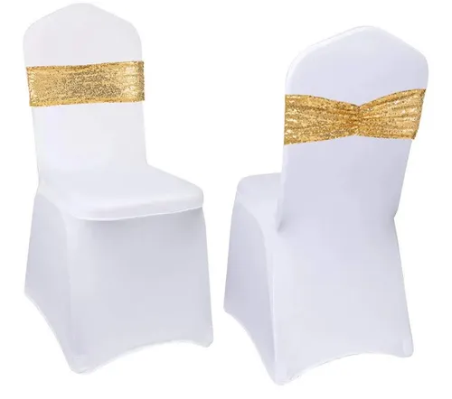 Gold Sequin Chair Bow