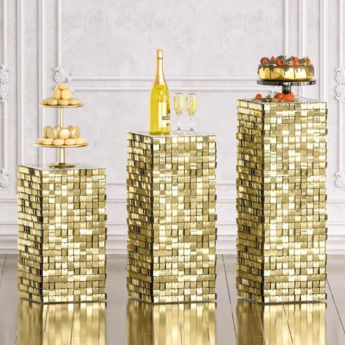 Gold Shimmer Pedestal Stand 