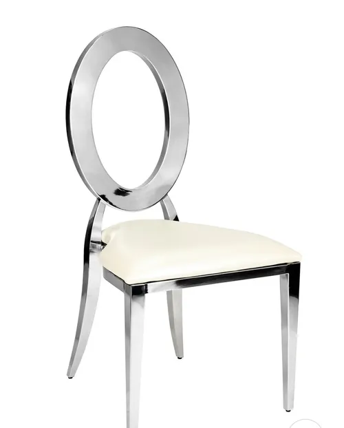 Silver Steel O Back Chair