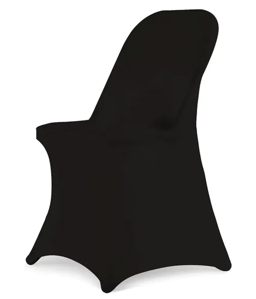 CLASS LIFETIME BLACK SPANDEX CHAIR COVERS- MADE FOR BLACK PADDED FOLDING CHAIRS