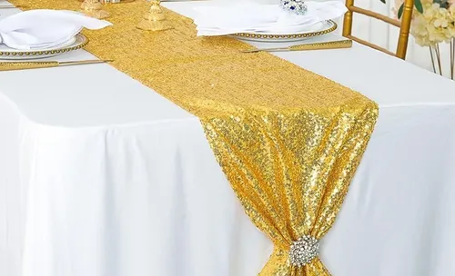 Gold sequin Table Runner