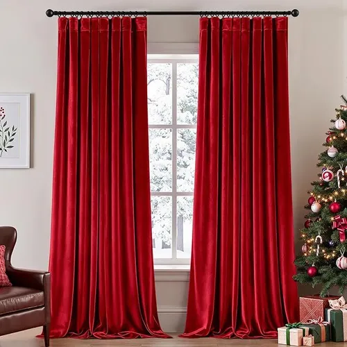 Red Velvet Drapes