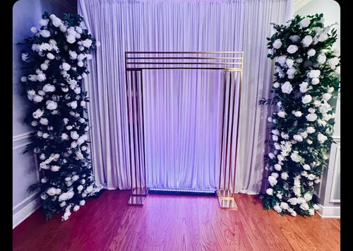 Gold Metal Backdrop for Wedding Ceremony, Sweetheart Table & Event Decor