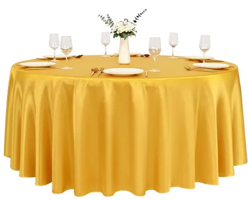 Satin Gold 60-inch Round Table Linen