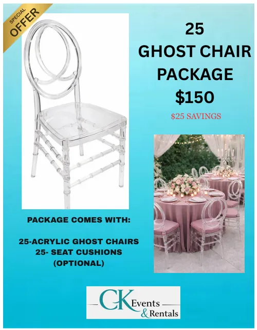 25 Acrylic Chair Package