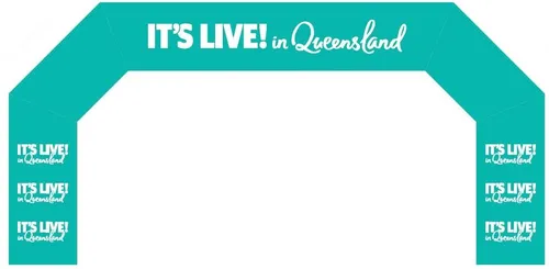 ITS LIVE! Inflatable Archway with Blower