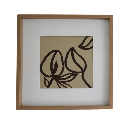 Brown Painted Leaf 2 Artwork