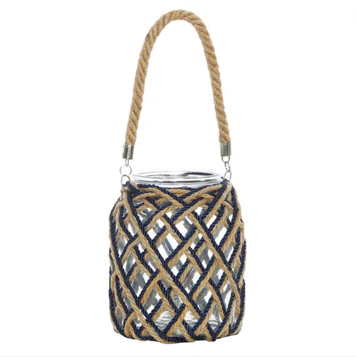 Navy rope lantern lge