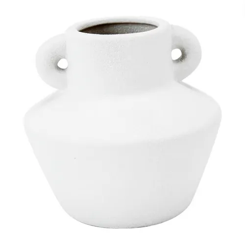 White Ceramic Handle Vase X-Small