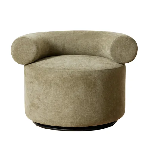 Swivel Round Armchair - Green