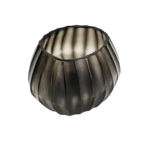 Smoke Glass Bowl Vase