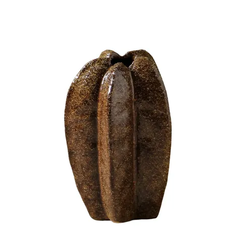 Mustard Brown Pod Vase
