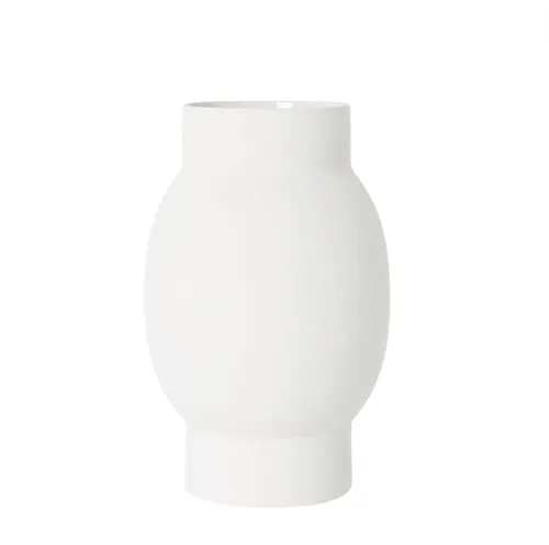 Ceramic white matte vase large