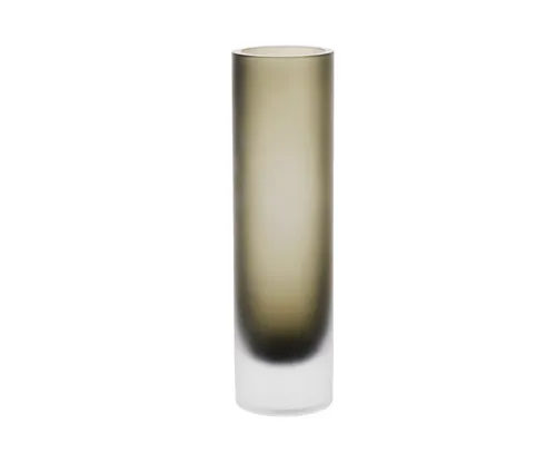 Green Frosted Glass Vase Tall