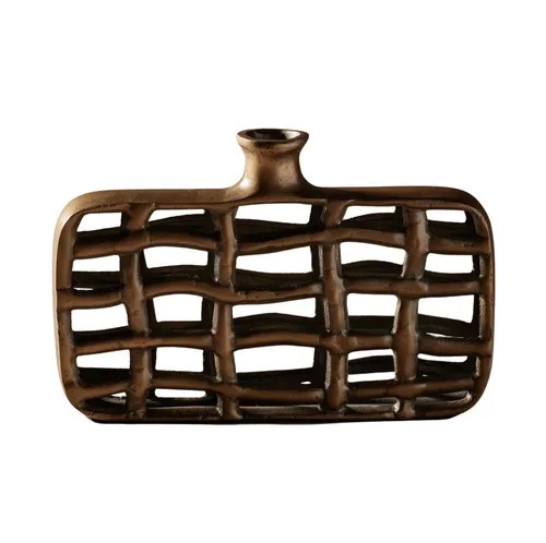 Brass Metal Woven Vase