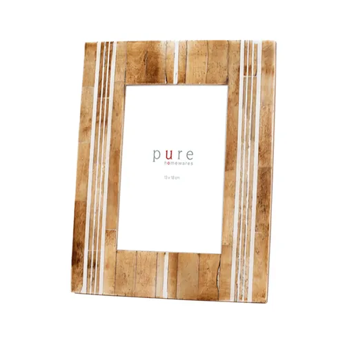 Resin Beige Cream Stripe Frame