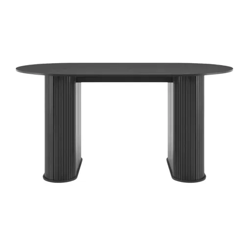Black Oval Desk 