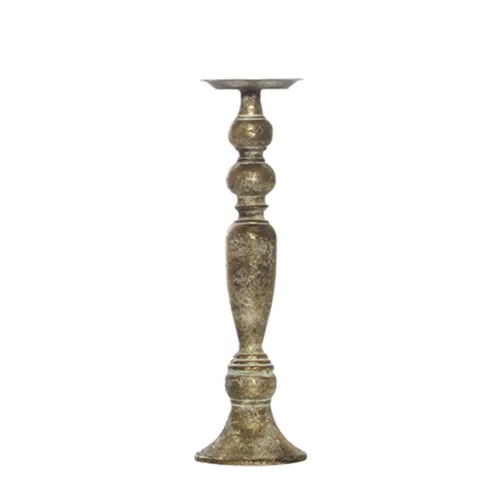 Gold Aged Candle Holder Small