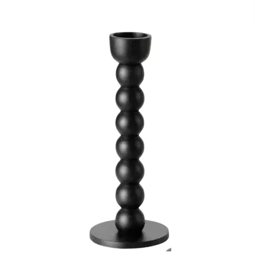 Black Metal Ball Candle Holder