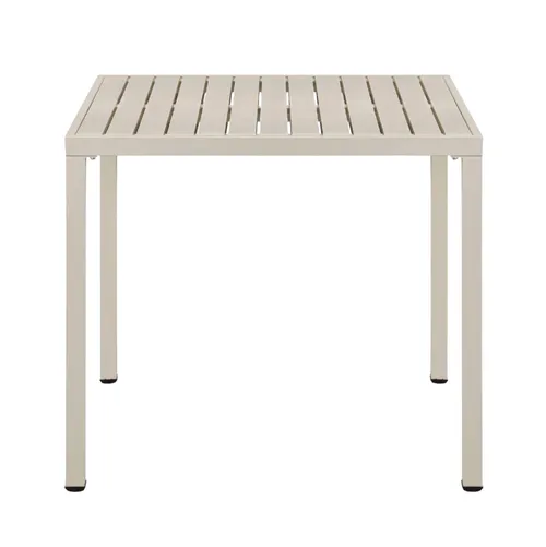 Cream Outdoor 4 Seater Dining Table Square 