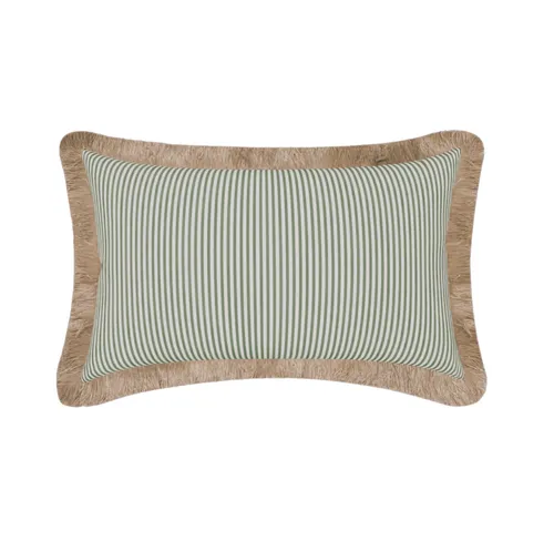 Outdoor Mint stripe Fringe Lumber Cushion