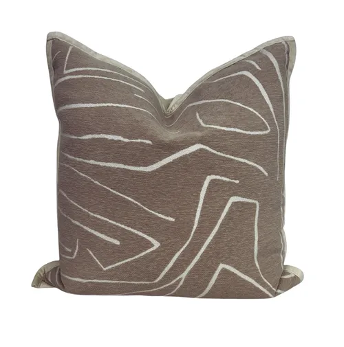 Dusty Pink White Line Cushion