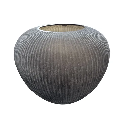Brown Glass Whitewash Vase
