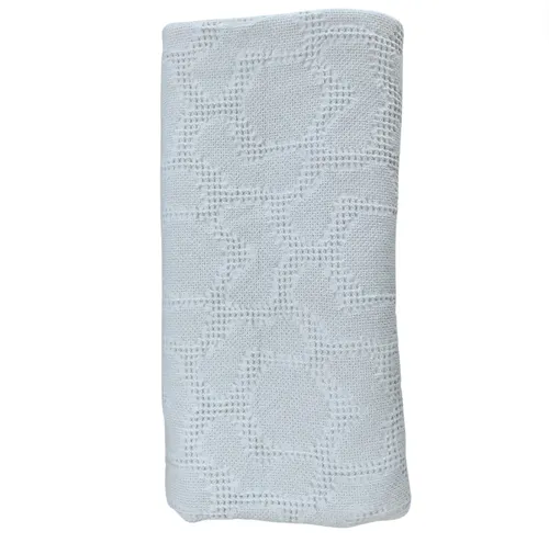 Steel Blue Pattern Throw