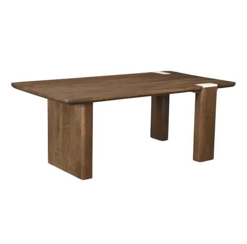 Walnut Mango Wood With Stone Top Dining Table
