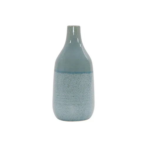 Ceramic blue two tone vase medium