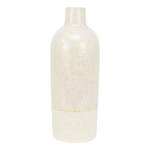 Ceramic cream shiny / matt vase large