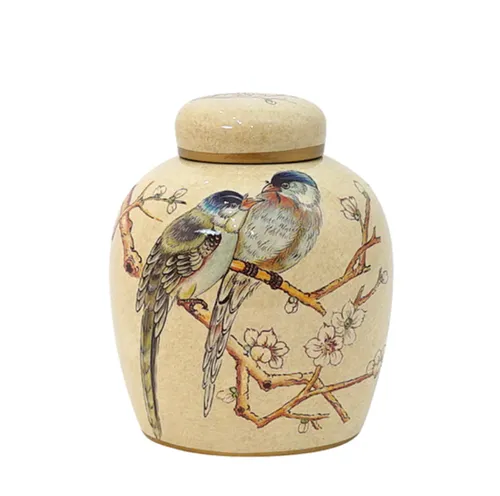 Lemon Bird Ginger Jar Small