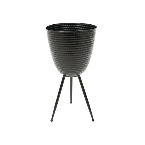 Black metal tripod planter sml