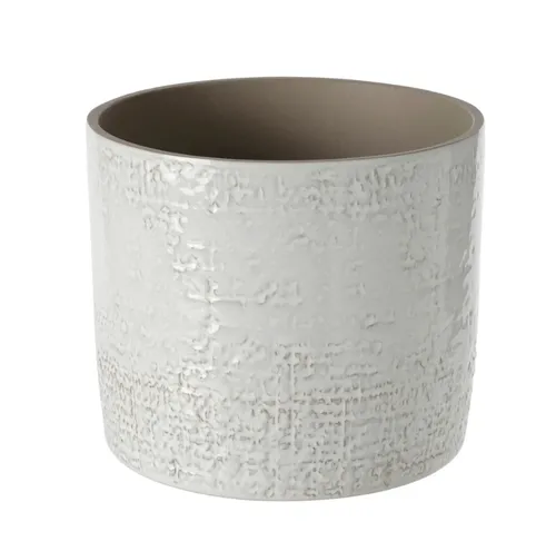 Cream Textured Pot