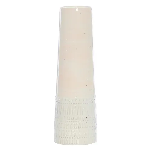 Ceramic pink speckle vase tall