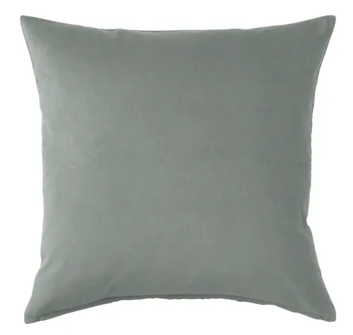 Green Velvet Moss feather cushion
