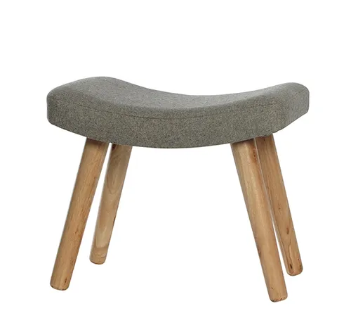 Footstool grey curved