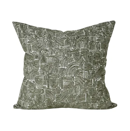 Green Swirl Cushion