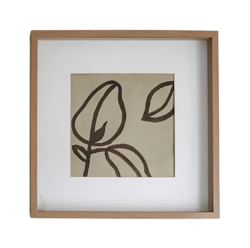 Brown Painted Leaf 1 Artwork 