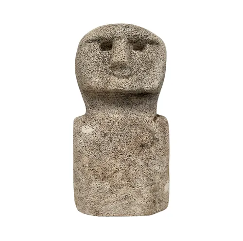 Stone Face Statue 