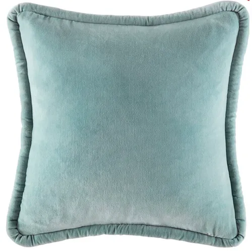 Blue velvet poly cushion