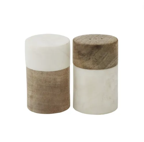 Wood & Marble Salt & Pepper Shaker